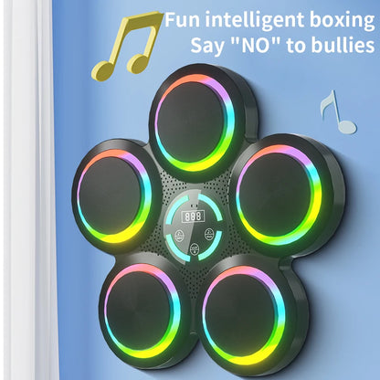 New Music Boxing Machine Smart Bluetooth Link Adult/Children Sports Fitness Muay Thai Rhythm Response Practice Music Boxing Bag