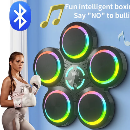New Music Boxing Machine Smart Bluetooth Link Adult/Children Sports Fitness Muay Thai Rhythm Response Practice Music Boxing Bag