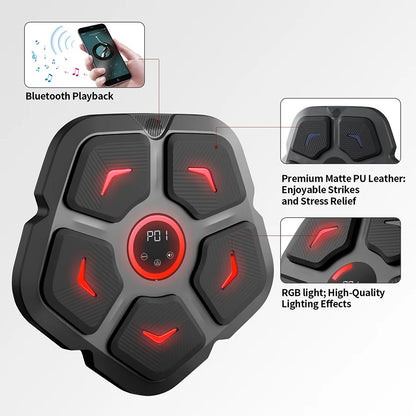 New Music Boxing Machine Smart Bluetooth Link Adult/Children Sports Fitness Muay Thai Rhythm Response Practice Music Boxing Bag