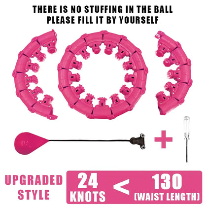 Weighted Pilate Hoop Infinity Design,Smart Exercise Equipment for Women, Home Fitness,Space-Saving,Portable and Easy to Assemble